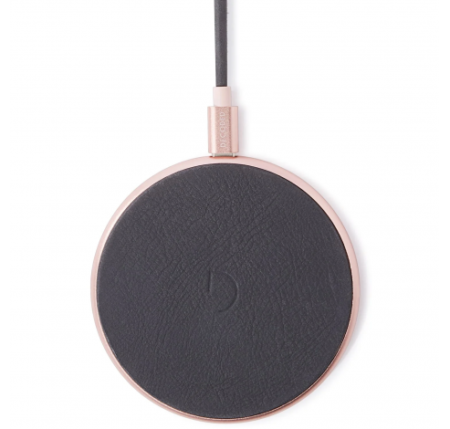 Leather QI Wireless Charger Rose/Antracite            Decoded