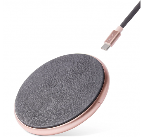 Leather QI Wireless Charger Rose/Antracite            Decoded