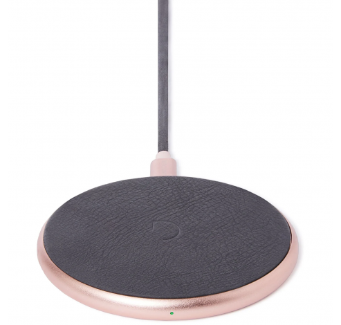 Leather QI Wireless Charger Rose/Antracite            Decoded