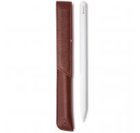 Étui à stylo en cuir pour Apple Pencil marron 