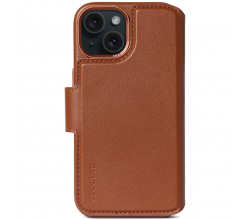 Leather Detachable Wallet iPhone 15 Tan          Decoded