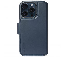 Leather Detachable Wallet iPhone 15 Pro Navy     Decoded