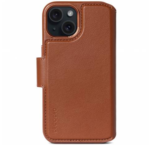 Leather Detachable Wallet iPhone 15 Plus Tan      Decoded