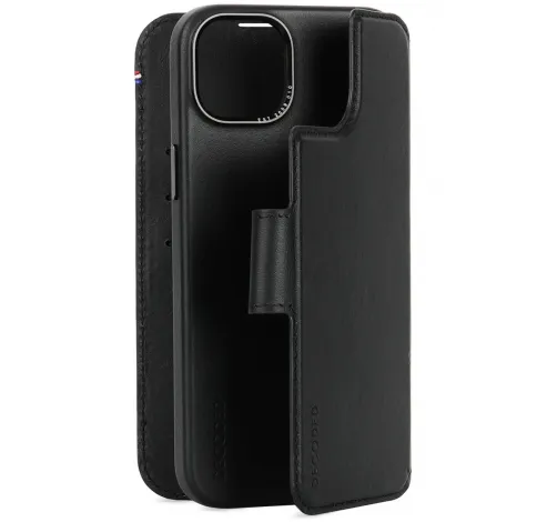Leather Detachable Wallet iPhone 15 Plus Black    Decoded