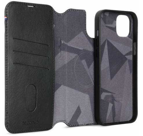 Leather Detachable Wallet iPhone 15 Plus Black    Decoded