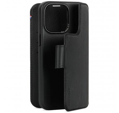 Leather Detachable Wallet iPhone 15 Pro Max Black  Decoded