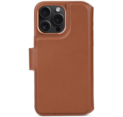 Leather Detachable Wallet iPhone 15 Pro Max Tan   Decoded
