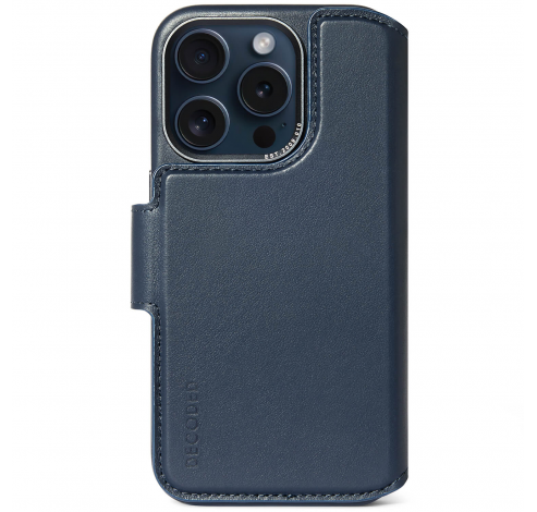 Leather Detachable Wallet iPhone 15 Pro Max Navy  Decoded