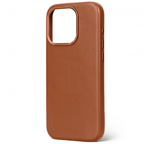 Leather Backcover iPhone 15 Pro Tan         Decoded