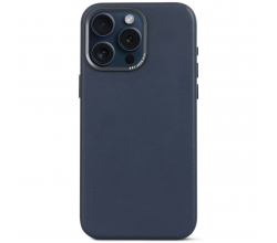 Leather Backcover iPhone 15 Pro Max Navy         Decoded