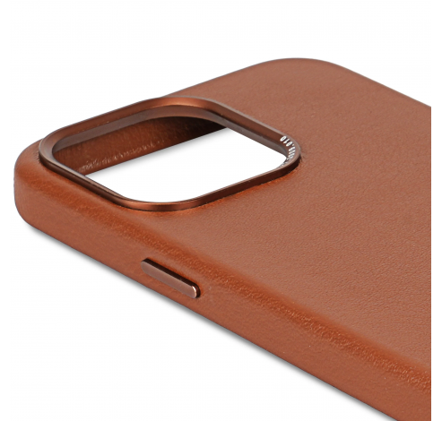 Leather Backcover iPhone 15 Pro Max Tan           Decoded