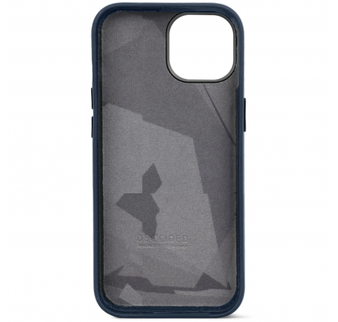 Leather Backcover iPhone 15 Navy                  Decoded