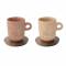 Loop Beige Brown mug 350 ml Acacia Sauc (2 st) 