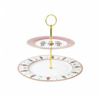 COFFRET SERVITEUR MUET 2 ETAGES D21/27CM EN PORCELAINE NUTCRACKER 