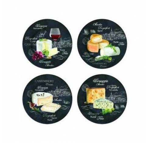 COFFRET 4 ASSIETTES A FROMAGE D19CM  Easy Life