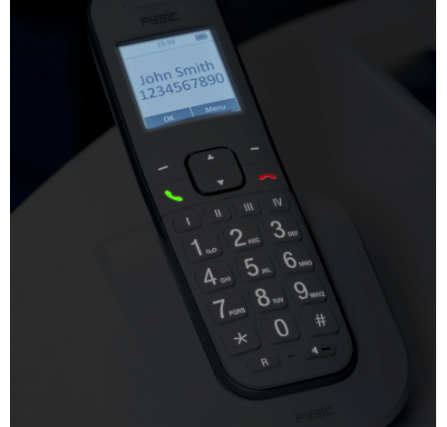 X-9000 - Senioren DECT telefoon met grote toetsen en 1 handset, wit  Fysic
