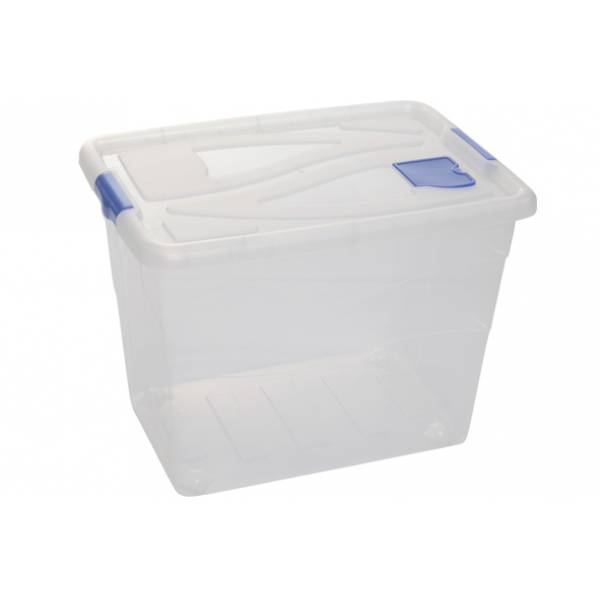 Textielbox Box Op Wielen Transparant 80l 62x44,5x46cm 