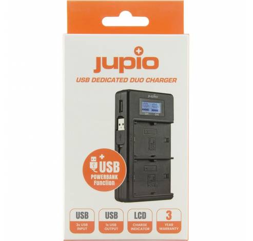 USB Dedicated Duo Charger LCD For Fuji NP-W126(S)  Jupio