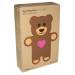 Kersenpitkussen Teddy heart - Sand 