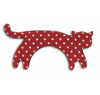 Warming pillow Minina cat L - polkadot red/black 
