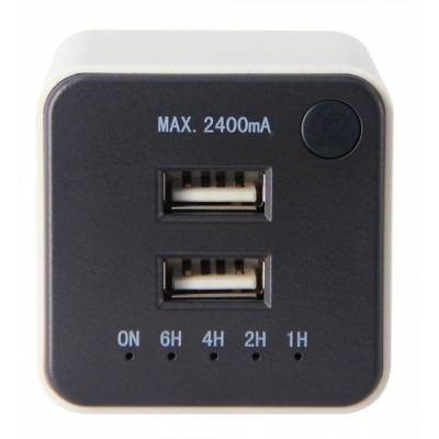 Profile USB lader 2 USB poorten max 2.4A ingebouwde timer     Profile