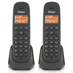 Profoon DECT telefoon met 2 handsets, grijs 