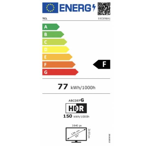 QLED TV 4K 55C69B (2024) - 55 inch  TCL