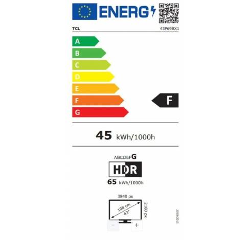 LED TV 4K 43P69B (2024) - 43 inch  TCL