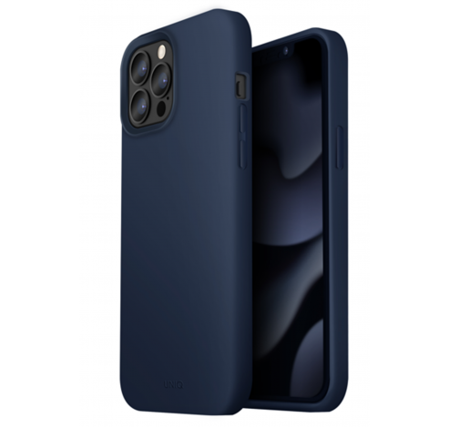iPhone 14 Plus hoesje Lino donkerblauw  Uniq