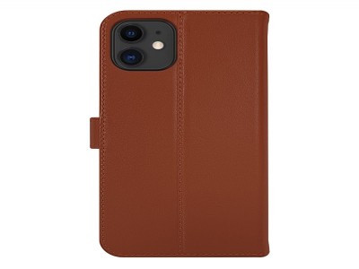 Book case gel skin iPhone 12 mini brown