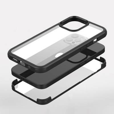 Full cover case tempered Glass iPhone 13 PRO  black  Valenta