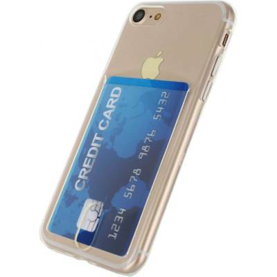 Backcover Card case TPU iPhone 7/8/SE transparant 