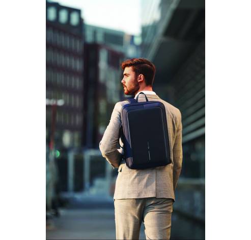 BOBBY BIZZ ANTI-THEFT BACKPACK & BRIEFCASE, NAVY  XD Design