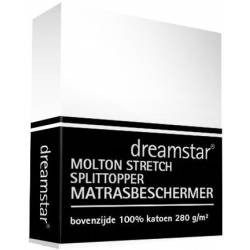 Dreamstar Hoeslaken Splittopper Molton Stretch de Luxe 160x200 - 180x200