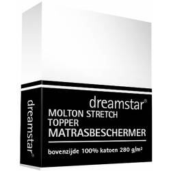 Dreamstar Hoeslaken Topper Molton Stretch de Luxe 120x200 - 140x220