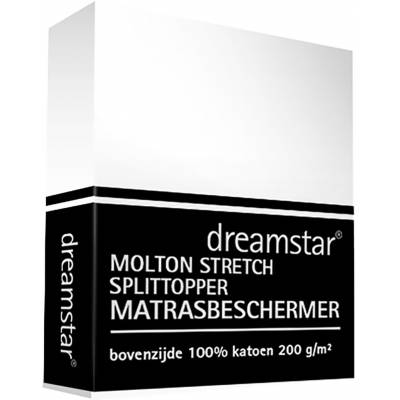 Hoeslaken Molton Stretch Splittopper 200gr. 160x200 - 180x200 