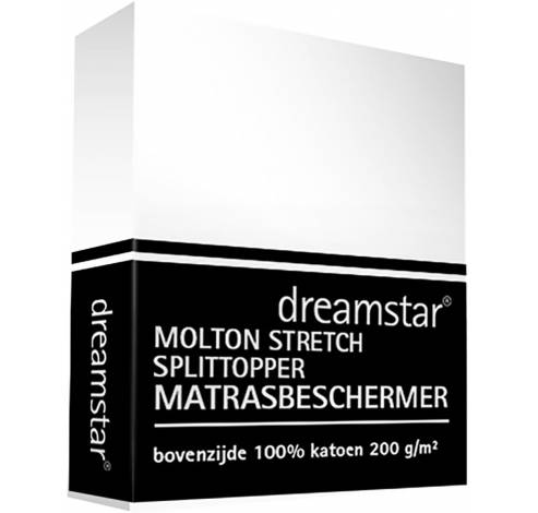 Hoeslaken Molton Stretch Splittopper 200gr. 180x210 - 200x220  Dreamstar