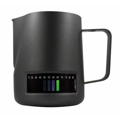 Latte Pro melkkan 48 cl Zwart met temperatuur indicatie  Latte Pro
