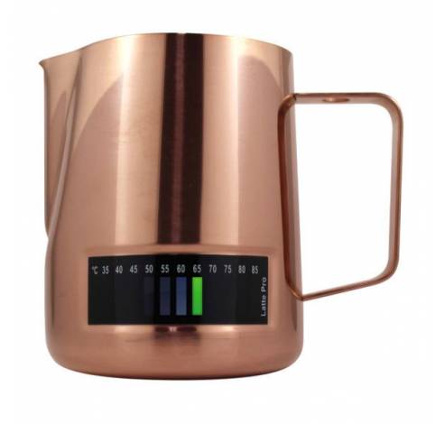 Latte Pro melkkan 60 cl Koper met temperatuur indicatie  Latte Pro