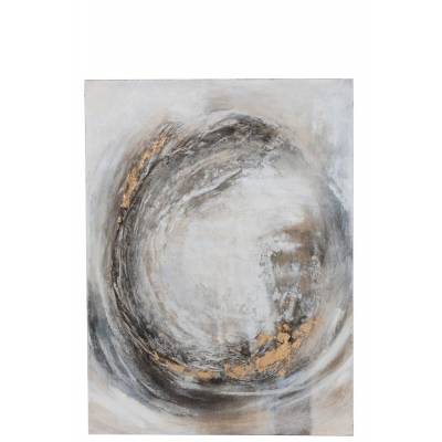 Schilderij Cirkel Open Canvas/Hout Bruin/Beige  Jolipa