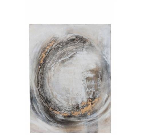 Schilderij Cirkel Open Canvas/Hout Bruin/Beige  Jolipa