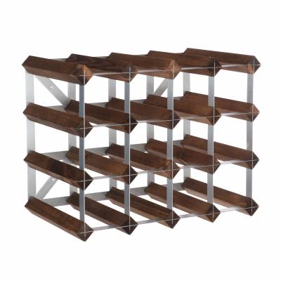 wijnrek voor 16 flessen donkere eik 42x22.8x32.4cm  Traditional Wine Rack