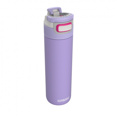 Elton Insulated 600 ml  Stainless Steel Double Wall Vacuum Insulated Water bottle with 3 in 1 Snapclean® lid Digital Lavender  Kambukka
