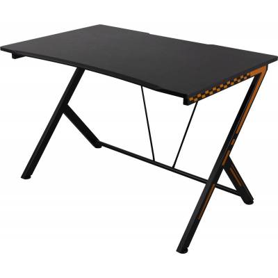 GAM-049 gaming tafel metalen poten PVC blad zwart/oranje  Deltaco