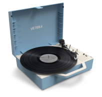 VSC-725SB-LBL-INT Re-Spin Sustainable BT Suitcase Record Player blauw 