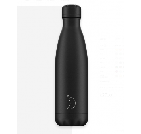 Isoleerfles Mono All Black 500ml  Chilly's