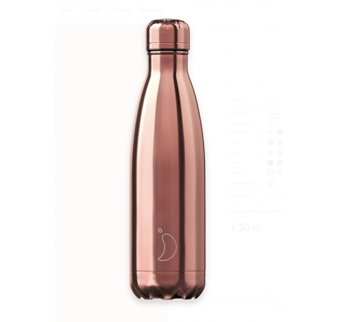Isoleerfles Chrome Rose Gold 500ml  Chilly's