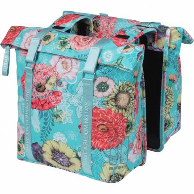 Fietstas dubbel Bloom Field blue 28-35L 