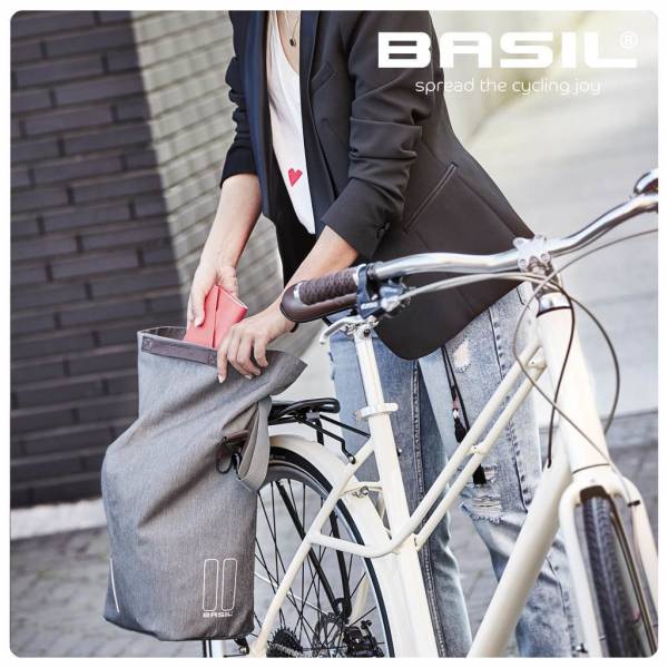 Basil City - fietsshopper - 14-16 liter - zwart