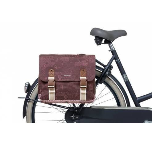 Fietstas dubbel Boheme fig red 35L  Basil